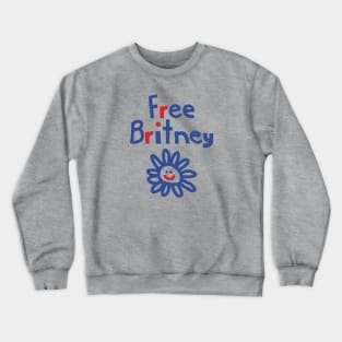 Free Britney and Daisy Smiley Face Crewneck Sweatshirt